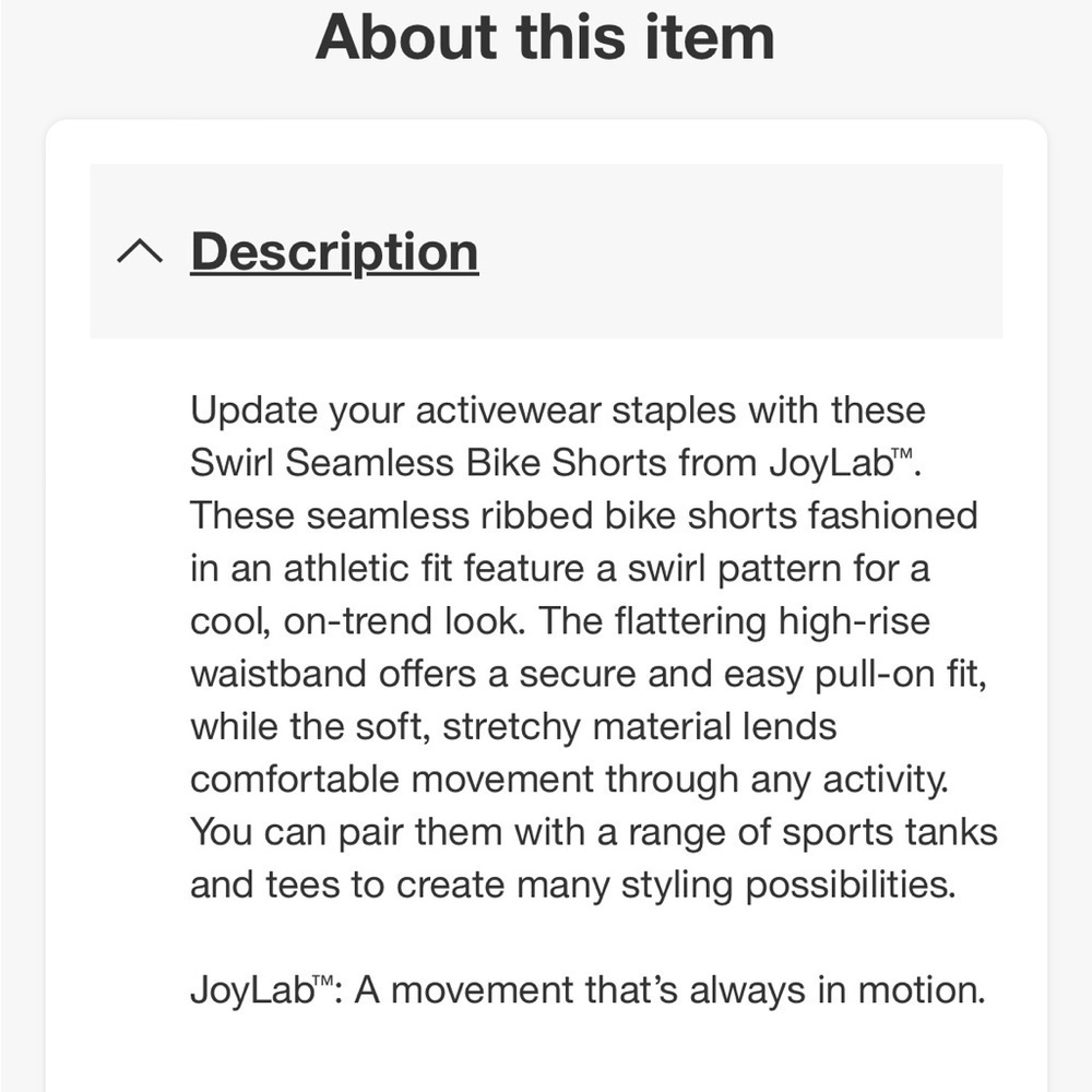 Women's Swirl Seamless Bike Shorts 4"
- JoyLab™ new - Picture 4 of 6
